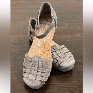 Ahnu Malini Nubuck leather and Cork Sandals Size 39